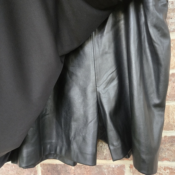 Jason Wu Black Vegan Leather Skort Size Large - Picture 3 of 5